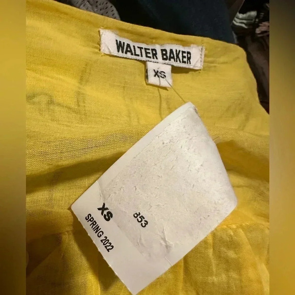 Walter Baker Womens Lilith Dress, Yellow NWT size XS - Picture 7 of 7